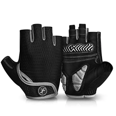 Abbildung von MOREOK Fahrradhandschuhe für Herren Damen Sommer Radsporthandschuhe Halbfinger 5MM SBR Gel rutschfeste/stoßdämpfende Handschuhe Mountainbike, Rennrad &amp; Downhill G S