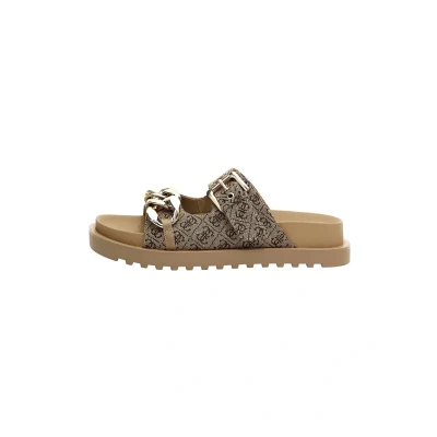 Abbildung von Guess Fatema LOGO 4G Pantolette flach, Damen, Größe: 40, Marron multi Schuhe