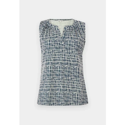 Abbildung von TOM Tailor V NECK Alloverprinted Top, Damen, Größe: Small, Abstract tel green