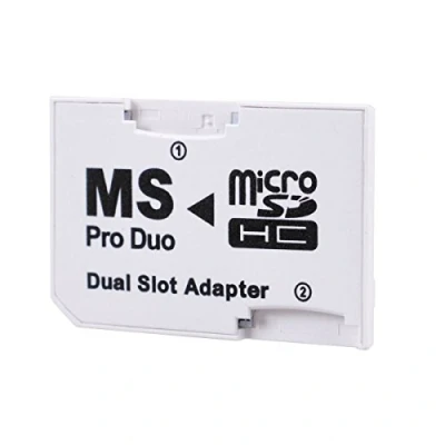 Abbildung von LEAGY PSP Memory Stick Pro Duo Adapter (Dual Slot Adapter) Weiß