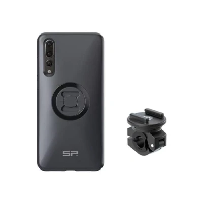Abbildung von Komplettes Set SP Connect Motorrad Bundle befestigt auf Spiegel Huawei P20 Pro