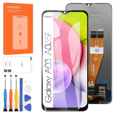 Abbildung von Bildschirm für Samsung Galaxy A03 Ersatz A035 LCD SM A035F, A035M, A035G Touch Display Digitizer Montage Reparaturteile (schwarz)