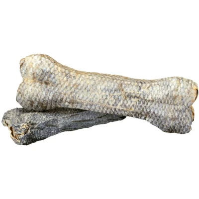 Abbildung von Braaaf Fisch Snack Gepresste Knochen Lachshaut 2 Stück 13cm