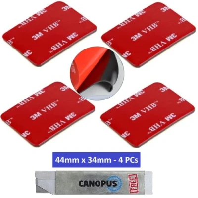 Abbildung von CANOPUS Profi Klebepads für GoPro Helmhalterung Ersatz, 4PC, Wasserfest VHB 5952 Doppelseitige Klebepads, SJCAM, Action Kamera Halterungen