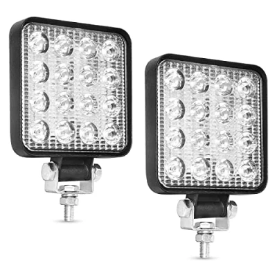 Abbildung von Sporgo LED Arbeitsscheinwerfer, 2 Stück 48W Offroad Reflektor Zusatzscheinwerfer, 12V 24V Rückfahrscheinwerfer IP67 Wasserdicht Scheinwerfer für Traktor,Bagger, SUV, UTV, ATV