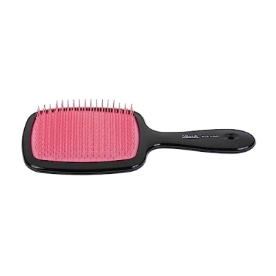 Abbildung von Jäneke Bürste für Körper schwarz mit rosa Igel 101 g.