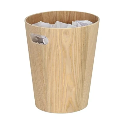 Abbildung von relaxdays Papierkorb Runder aus Holz