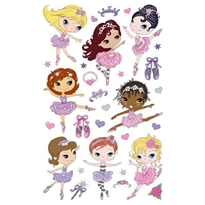 Abbildung von AVERY Zweckform 53221 Papier Sticker, Ballerina, 30 Aufkleber
