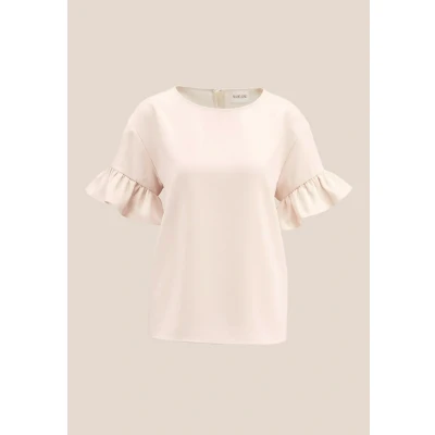 Abbildung von MADELEINE Kurzarmbluse Hemdbluse mit glänzendem Finish
