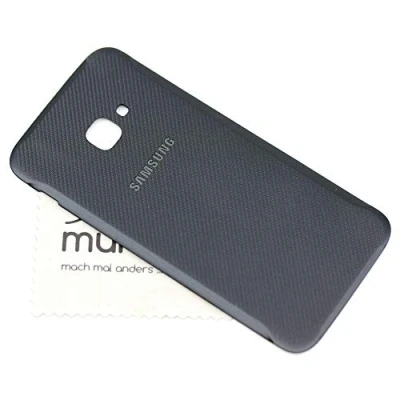 Abbildung von Akkudeckel für Samsung Original Galaxy Xcover 4S (G398F) Schwarz Backcover Deckel Rückwand mit mungoo Displayputztuch