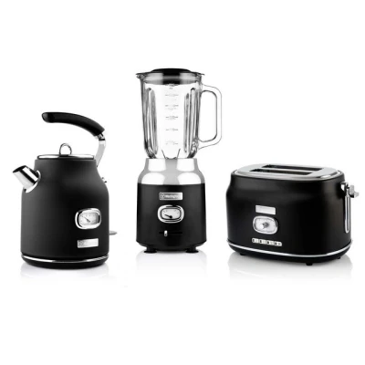 Abbildung von Westinghouse Retro Wasserkocher + Toaster 2 Schlitze Mixer Schwarz