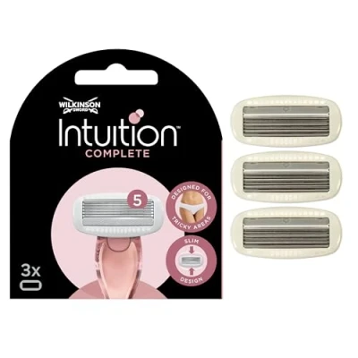 Abbildung von Wilkinson Sword Intuition Complete Rasierer für Frauen, 3 Ersatzklingen, Skin Protect Gel sanftes Gleiten