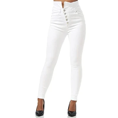 Abbildung von Elara Stretch Jeans Skinny Fit, Damen, Größe: 50, Weiß