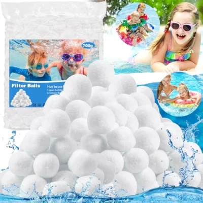 Abbildung von MULEVIP Filterbälle Pool,700g Pool für Sandfilteranlagen,Ersetzen 25 kg Filtersand sandfilteranlagen, Schwimmbad, Filterpumpe, Aquarium Sandfilter