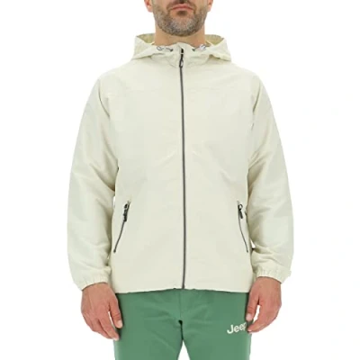 Abbildung von JEEP O102712 M504 J HERREN LEICHTE KAPUZENWINDJACKE Outline Rückendruck J23S Almond/Rifle Green XXL