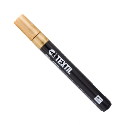 Abbildung von Textilmarker gold metallic dunkle Stoffe Rico Design
