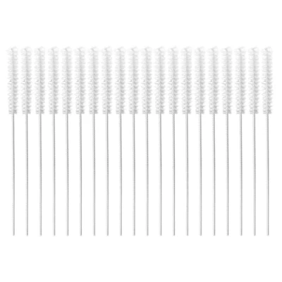 Abbildung von 20 Stück Hörgeräte Reinigungsbürsten, Edelstahl Nylon Reinigungswerkzeuge, Tragbare Reinigungsbürsten