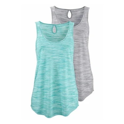 Abbildung von Beach Time 2ER PACK Top mintmeliert graumeliert, Damen, Größe: 32/34, Mint meliert grau