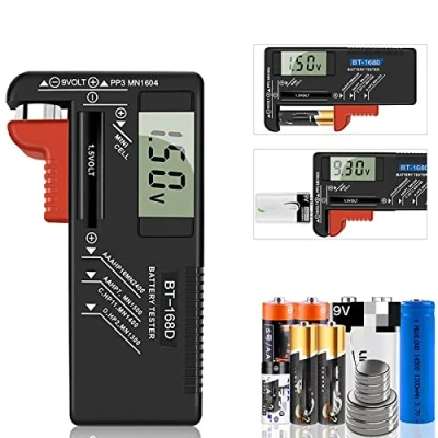 Abbildung von ZHITING Batterietester, Batterietester Digital, Messgerät mit Analoganzeige zur Überprüfung des Ladezustandes geeignet für AAA, AA, C, D Batterien (1,5V und 9V)