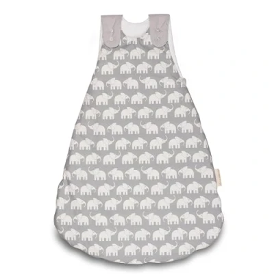 Abbildung von ULLENBOOM Schlafsack Baby 4 10 Monate, 68/74, OEKO TEX Materialien, Graue Elefanten (Made in EU), 2,5 TOG Neugeborene Ganzjährig für Frühling, Herbst und Winter