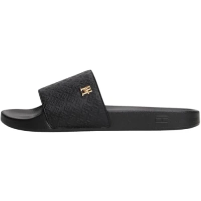 Abbildung von Tommy Hilfiger Pantolette flach, Damen, Größe: 36, Black Schuhe