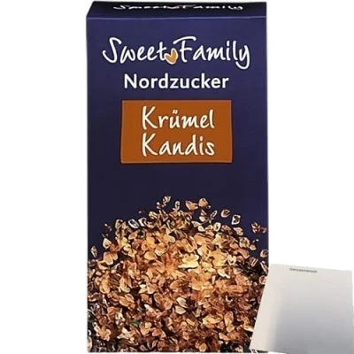 Abbildung von Nordzucker Krümel Kandis braun mit angenehmer Karamellnote (500g Packung) + usy Block