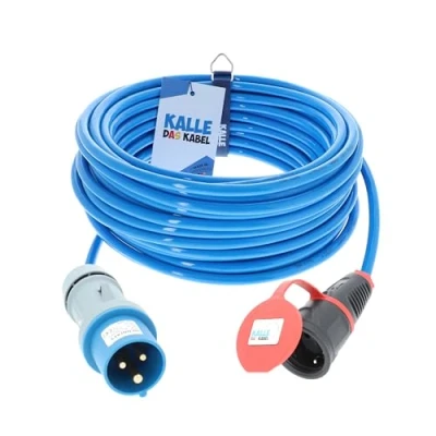 Abbildung von CEE Adapterleitung Kalle Blue Extreme auf SCHUKO 3G 2,5mm² 10 Meter