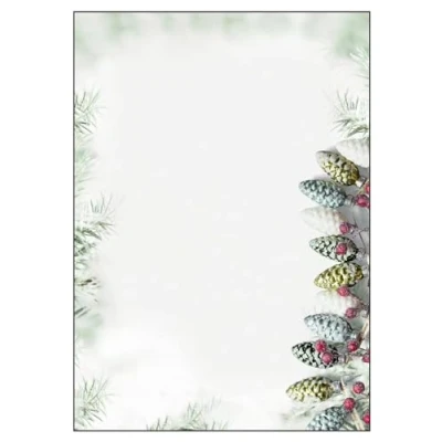 Abbildung von SIGEL DP177 Briefpapier Weihnachten A4, 100 Blatt, mit moderner Weihnachtsgirlande, 90g &quot;Christmas Garland&quot;, weihnachtliches Motiv, aus nachhaltigem Papier