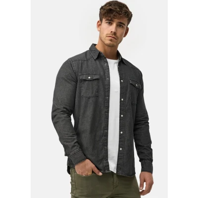 Abbildung von Indicode Jeans MIKE Hemd, Herren, Größe: Large, Black