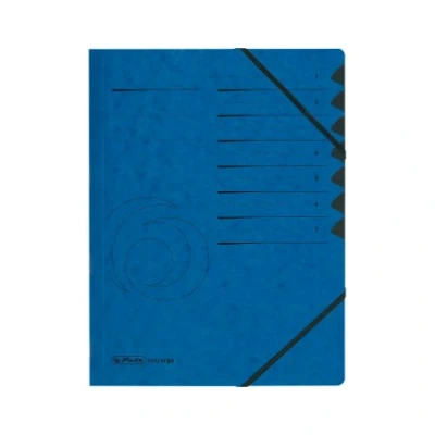 Abbildung von herlitz 10843050 Ordnungsmappe Quality 1 7, A4, blau, 7 Fächer mit Gummizug, Stück