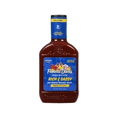 Abbildung von Famous Dave&#039;s Rich &amp; Sassy Original Recipe BBQ Sauce 1 x 567g Bottle American Import