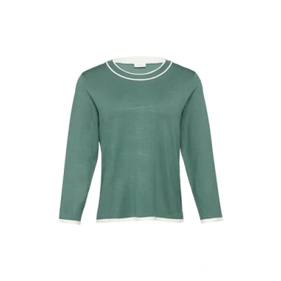 Abbildung von s.Oliver Black Label MIT Farblich Kontrastierter Strickpullover, Damen, Größe: 34, Petrol