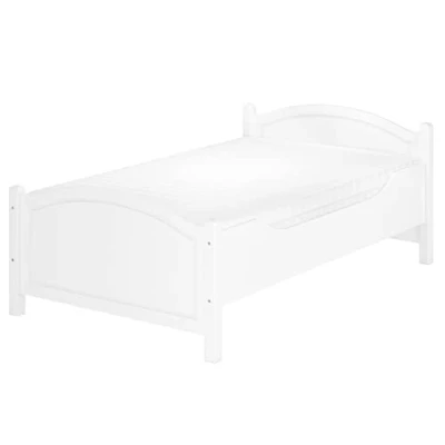Abbildung von Erst Holz Seniorenbett Massivholz Kiefer weiß 120x200 breites hohes Einzelbett V 60.40 12W, Ausstattung:Rollrost und Matratze inkl.