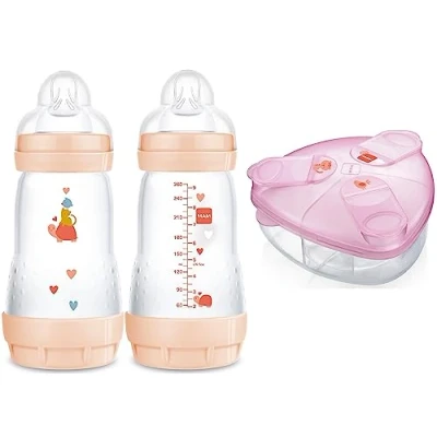 Abbildung von MAM Babyartikel Sparset II Anti Colic Starter Set mit Kolik Flaschen für Mädchen