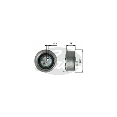 Abbildung von GATES T43237 Spannrolle, Zahnriemen Tru Power VOLKSWAGEN: Golf 6, 5 Schrägheck, Touran I, AUDI: A3 A6 C6 Avant, A4 B7 Avant