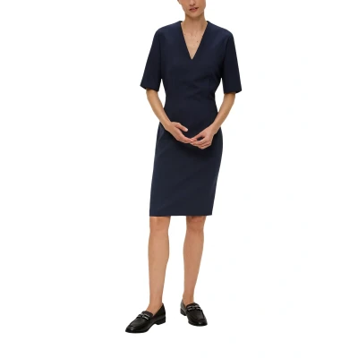 Abbildung von s.Oliver Black Label Etuikleid, Damen, Größe: 42, Marine