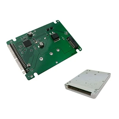 Abbildung von KALEA INFORMATIQUE M2 SATA auf IDE 44 Adaptergehäuse zum Einbau Einer M.2 SSD anstelle eines 2,5 Laufwerks.