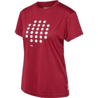 Abbildung von Hummel Hmlcourt Tshirt print, Damen, Größe: 36, Rhubarb