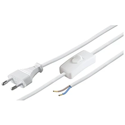 Abbildung von Goobay Euro Netzkabel mit Schalter Eurostecker  abisolierte Kabelenden Netzkabel, (150 cm)