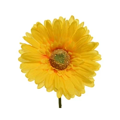 Abbildung von Kunstblumen Gerbera 50cm x 1 Stück Gelb künstliche Blumen Hochzeit/KAEMINGK B.V. Blume auf Stab Höhe 50 cm,