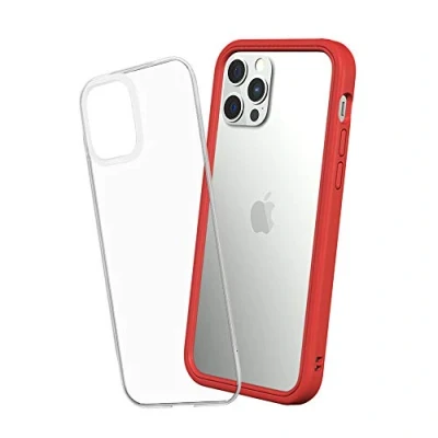 Abbildung von RhinoShield Modulares Case kompatibel mit [iPhone 12/12 Pro] Mod NX Anpassbare &amp; stoßdämpfende Schutzhülle im schlanken Design 3.5 Meter Fallschutz Rot