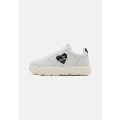 Abbildung von Love Moschino BOLD Sneaker low, Damen, Größe: 38, Bianco/nero Schuhe