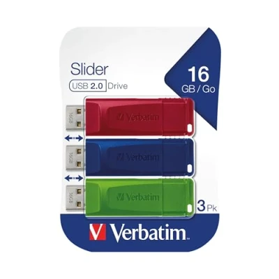 Abbildung von Verbatim Slider USB 2.0 16GB 3er Pack Stick