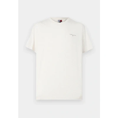 Abbildung von Tommy Jeans Linear Chest TEE Tshirt basic, Herren, Größe: 64, Oat