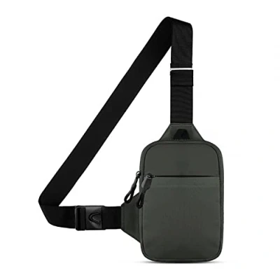 Abbildung von DONGKER Sling Chest Crossbody Bag, Wasserdicht Schultertasche, Bag Backpack für Männer und Frauen, die Outdoor Sportarten wandern (S, Grau)