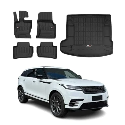 Abbildung von OMAC Fußmatten &amp; Kofferraumwanne kompatibel mit Range Rover Velar L560 2017 2024 Gummi