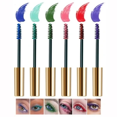 Abbildung von Fiber Lash Mascara, 6 Farben bunte wasserfeste langanhaltende charmante Volumen Wimpern Mascara für Set