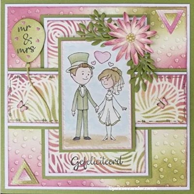 Abbildung von Nellie&#039;s Choice Stanzform und transparenter Stempel, Hochzeit, 4,3 x 6,4 cm, Kartenherstellung, Metallschablonen für Scrapbooking, DIY Papierhandwerk, mehrere Farben, 43 64 mm