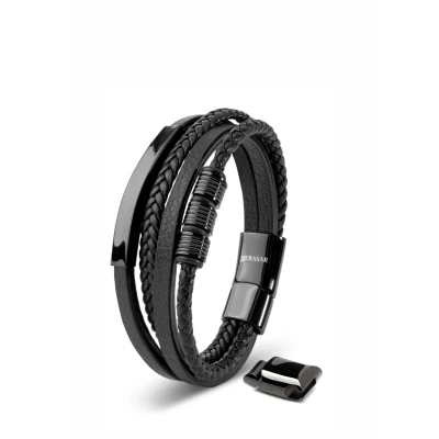 Abbildung von Serasar Brave Armband, Herren, Größe: 20, Schwarz