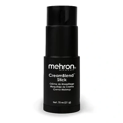 Abbildung von Mehron Make up CreamBlend Stick Gesichtsbemalung, Körperbemalung und Grundierungscreme Körperfarbe Stift (Black)